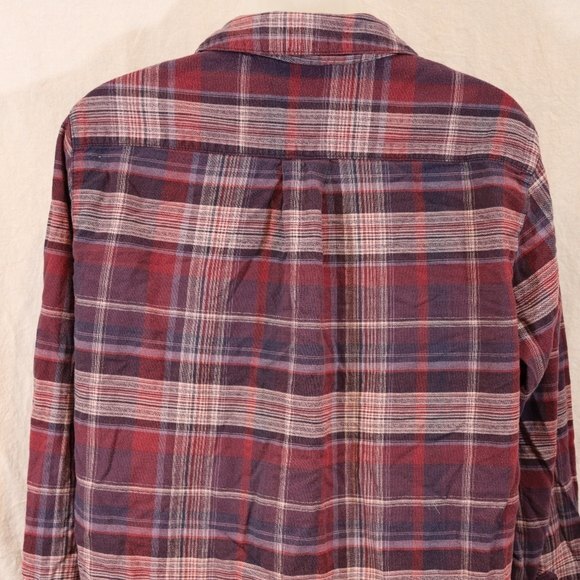 Orvis Purple Plaid Button Up Tunic Dress Medium Cotton Western Rustic Shirt - Picture 9 of 12